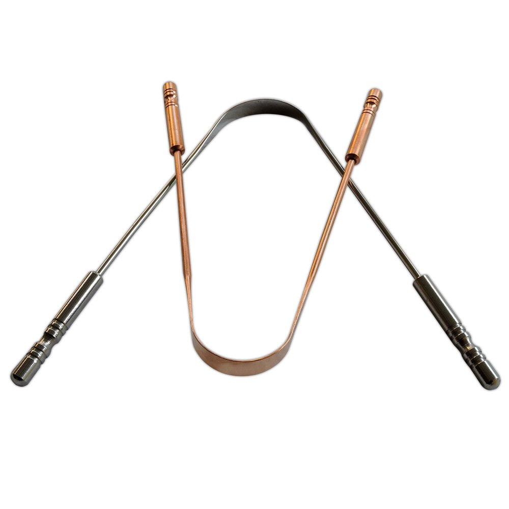 HealthGoodsIn Set of Copper and Stainless Steel Tongue Cleaner