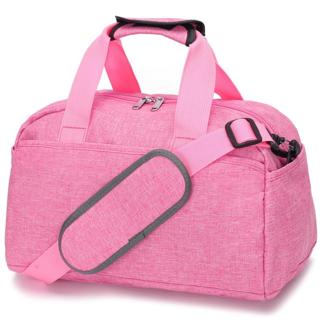 Bolsa de gimnasio Ineeatu pequeña de 14 pulgadas para mujeres y hombres, color rosa