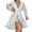 White, variant on Robes for Women Mesh Transparent Pajamas Long Sleeve Casual Solid Nightdress Home Wear