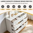 thumbnail image 6 of Ktaxon 6 Drawers Dresser Chests for Bedroom, Wood Chset of Drawers,Dressers Organizer for Bedroom, Living Room,Hallway, White, 6 of 11