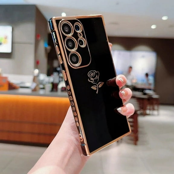 Phone Case Luxury Rose Flower Silicone Case For Samsung Galaxy A52 A53 A54 S21 S22 S23 Plus Ultra S20 Fe A12 A13 A14 A23 A24 A33 A34 Cover