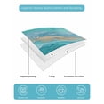thumbnail image 5 of Quilts Twin Size Bedding Set, Teal Coastal Lightweight Quilted Comforter, Summer Beach Nautical Abstract Art Soft Reversible Bedspread Coverlet with Pillow Covers for All Season, 68" x 86", 5 of 7
