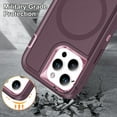 thumbnail image 7 of Allytechgroup iPhone 15 Pro Magsafe Case with Screen Protector, Military Grade Shockproof Rugged Hybrid Hard PC Back Cover Wireless Charging Bumper Phone Case for Apple iPhone 15 Pro,Purple, 7 of 7