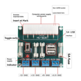 thumbnail image 5 of Carte d'Alimentation ATX Module Adaptateur d'Ordinateur Interface USB 24 Broches 5A pour PC de Bureau avec Étui, 5 of 5