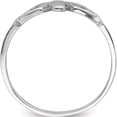 thumbnail image 2 of Sterling Silver Rhodium Plated Hearts & Cross Ring (Size 8) Made In Thailand qr7208-8, 2 of 5