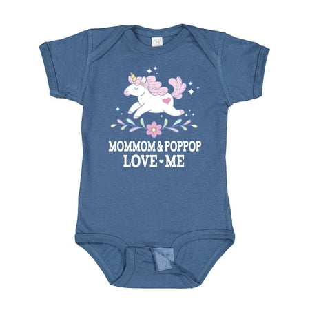 

Inktastic MomMom and PopPop Love Me Unicorn Gift Baby Girl Bodysuit