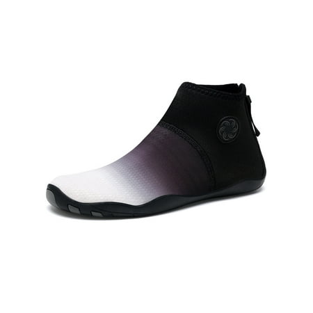 

SIMANLAN Unisex Water Shoes Slip On Aqua Socks Barefoot Beach Shoe Womens Mens Casual Flats Quick Dry White 5