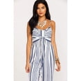 thumbnail image 6 of Wrangler Women's Striped Tie Front Jumpsuit Navy Medium, 6 of 6