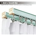 thumbnail image 3 of GXCZ No Drill Curtain Rods Ceiling Curtain Track, Curtain Track, Straight Ceiling Curtain Rail Black Wear-Resistant &amp; Anti-Rust Curtain Rails Rod Customizable Size(140cm/4.6ft), 3 of 6