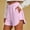 Pink plus size shorts for women a1, variant on Cagogo Women Plus Size Flowy Elastic Waist Shorts Casual Loose Solid Lounge Shorts for Summer Beach Work Daily Wear, Black L