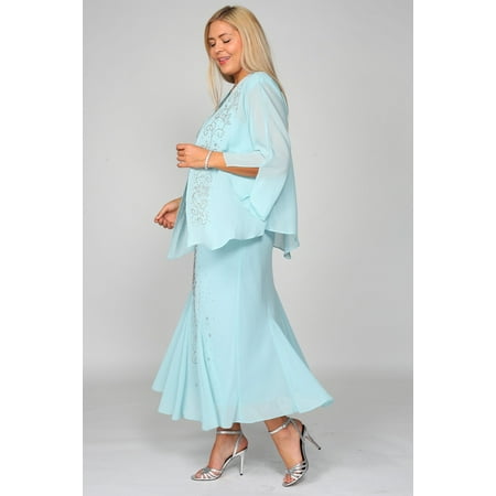 R&M Richards Long Formal Jacket Dress 058260