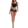 thumbnail image 2 of INSPIRE CHIC Mother's Day Women's Lace Butt-Lifting Tummy Control Mid Rise Panties Breathable Full Coverage Boyshorts S Red, 2 of 5