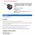 thumbnail image 2 of Secondary Air Injection Pump Connector - Compatible with 2006 - 2011 Cadillac DTS 2007 2008 2009 2010, 2 of 2