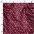 thumbnail image 2 of Soimoi Red Rayon Crepe Fabric Leaf Floral Fabric Prints By Yard 46 Inch Wide, 2 of 6