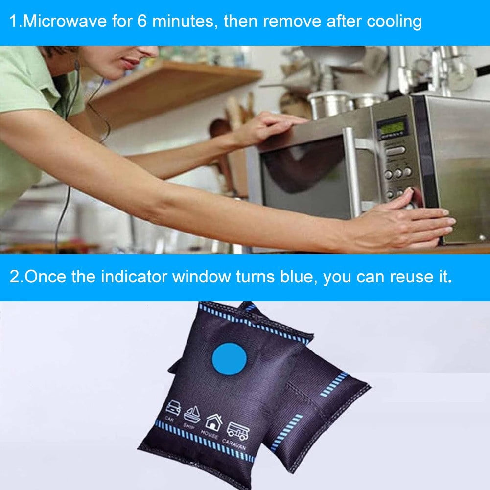Venoro Reusable Silica Gel Car Dehumidifier Bags Windshield & Interior Moisture Control