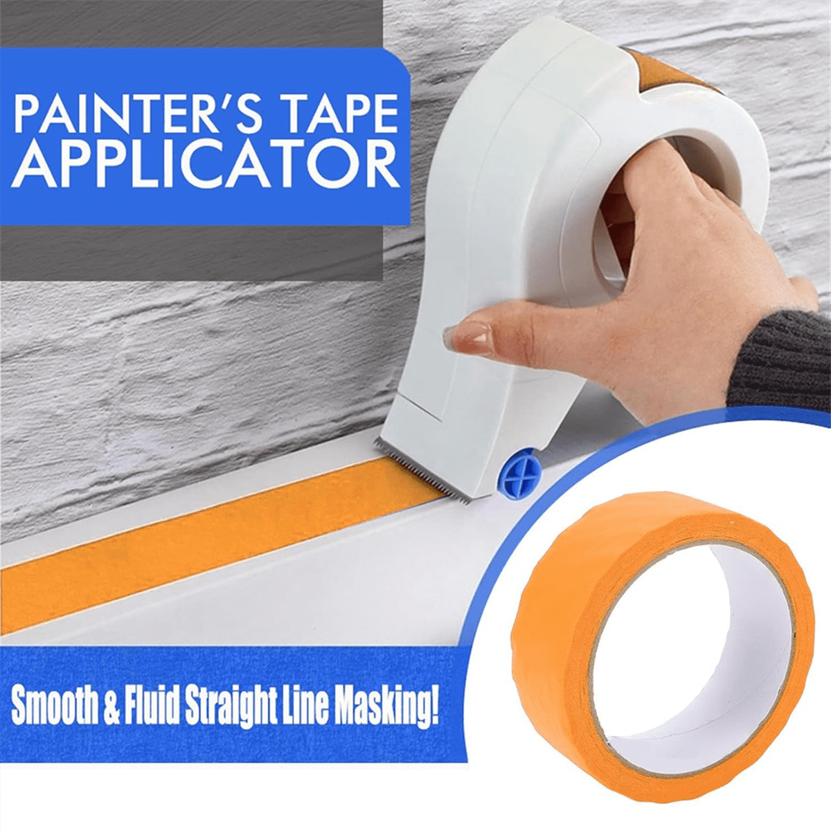 6PCS Set Masking Paint Tape Applicator, Painters Applicator Tool with 5 Rolls Trim and Dispenser