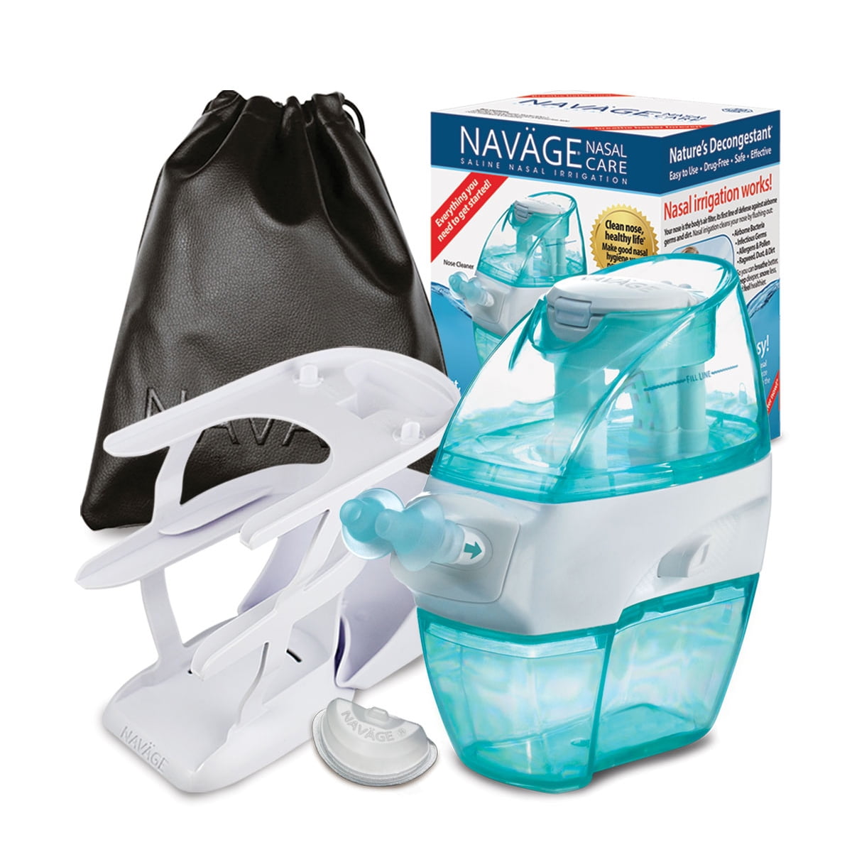 Navage Nasal Care DELUXE Bundle Navage Nose Cleaner, Black Travel Bag