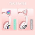 thumbnail image 3 of Auriculares inalámbricos Bluetooth para niños, adolescentes y adultos, auriculares Bluetooth supraaurales con micrófono, auriculares con orejas de gato para niñas y mujeres (rosa), 3 of 5