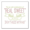 thumbnail image 1 of DistinctInk Custom Bumper Sticker - 10" x 10" Decorative Decal - White Background - Odd Combination Real Sweet & Don't Mess With Me, 1 of 2