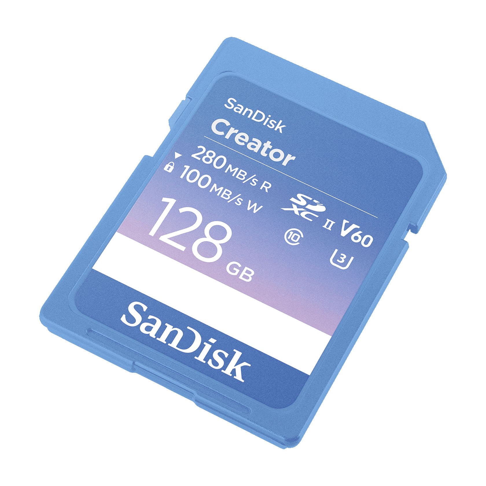 SanDisk 128GB Creator SD UHS-II Card, 4K UHD, 6K Video - SDSDXEP-128G-GNCIS