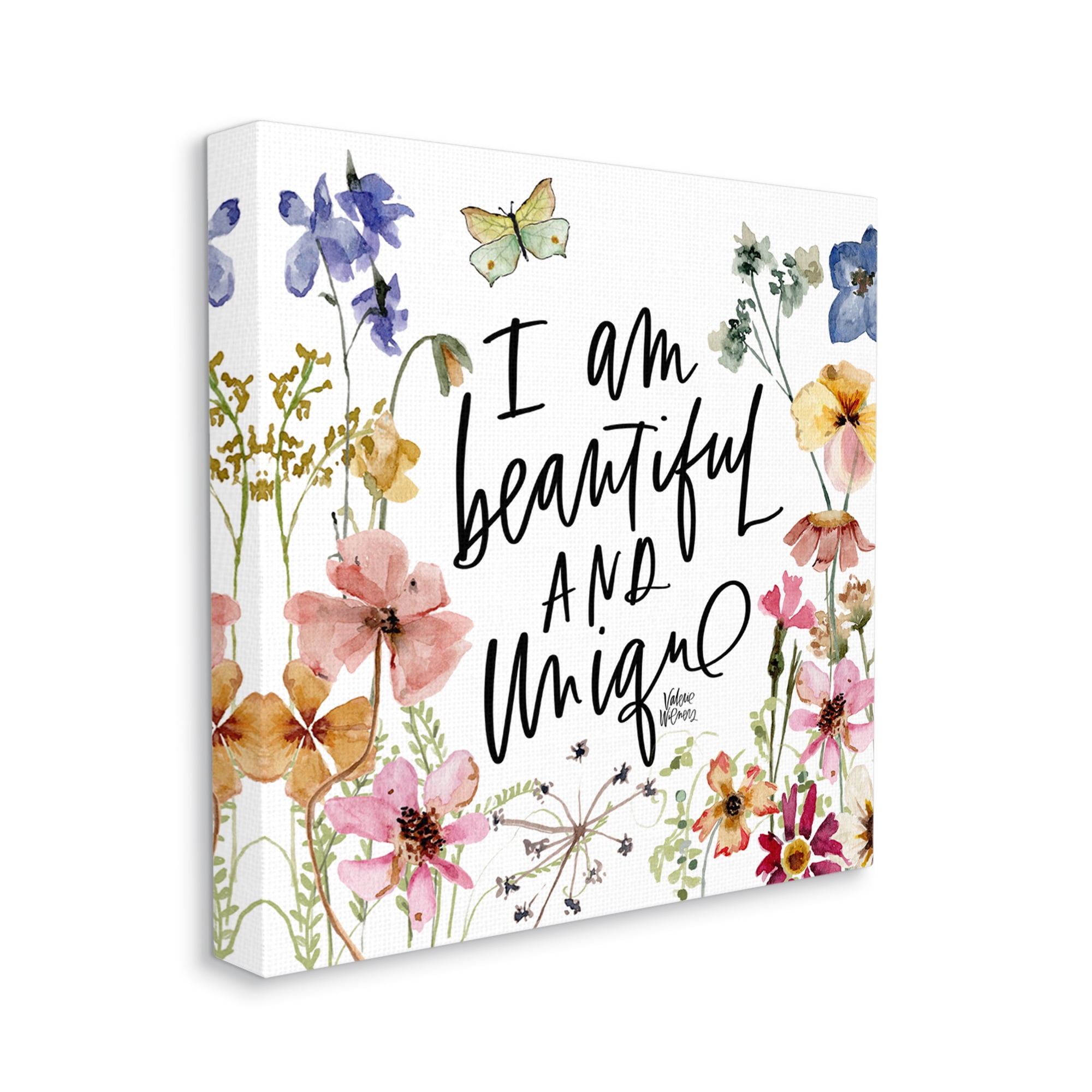 Stupell Beautiful & Unique Uplifting Nature Botanical & Floral Painting Gallery Wrapped Canvas Print Wall Art