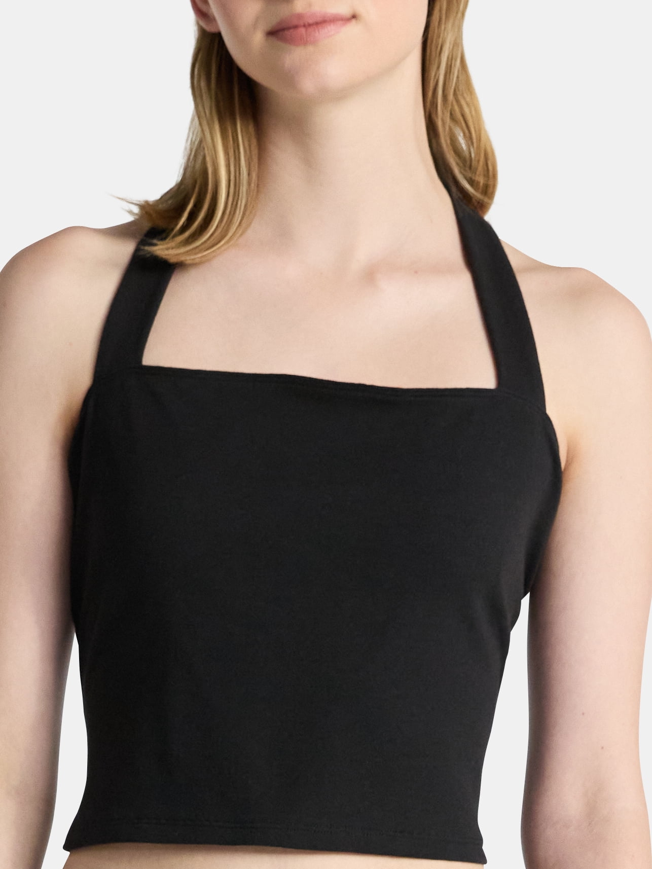 No Boundaries Square Neck Halter Top and Midi Skirt Set, 2-Piece, Women's