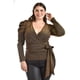 thumbnail image 1 of Blusa glitter manga farol Roman Fashion 1764 Cobre cafe 40 Tallas Extras, 1 of 7