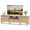 Rattan Door, variant on Mid Century Modern TV Stand for TVs up to 65 Inch, Entertainment Center Media Console Table with 2 Cabinets and Drawer,Oak