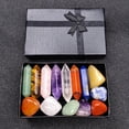 thumbnail image 2 of Kit De Cristales Juego De 7 Chakras Piedras Caídas Juego De Piedras De 7 Chakras Piedra De Meditación Amuleto De Yoga Con Caja De Regalo Minnieouse AP005658-00, 2 of 6
