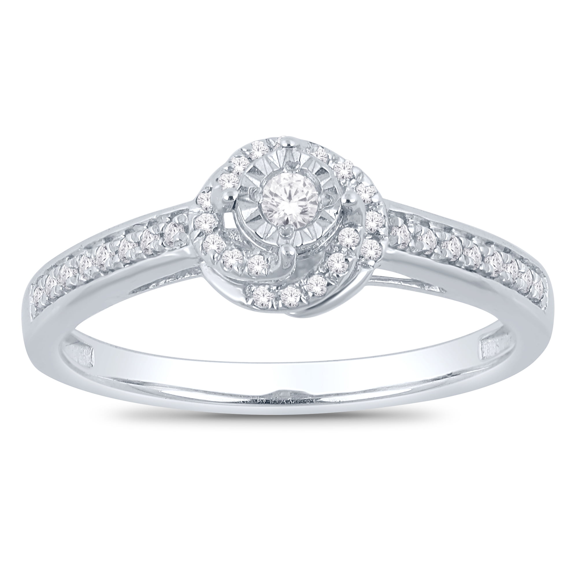Her Special Day 10KT White Gold, 1/5 CT T.W. Diamond Promise Ring