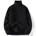 thumbnail image 4 of Suéter de cuello alto de jacquard vintage engrosado para hombre, suéter holgado de invierno para jóvenes, calidez y comodidad, 4 of 6