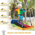 thumbnail image 3 of WYDK Surfing Tree Swing,Platform Swing with Soft Handles and Adjustable Height, Saucer Tree Swing with Stable Metal Frame and Spacious Swing Board, Colorful, 3 of 9