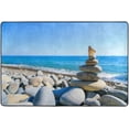 thumbnail image 4 of SKYSONIC 72x48in Summer Beach Area Rug, Relax Nature Sea Stone Non-Slip Floor Carpet for Indoor Living Dining Room and Bedroom Area, 4 of 7