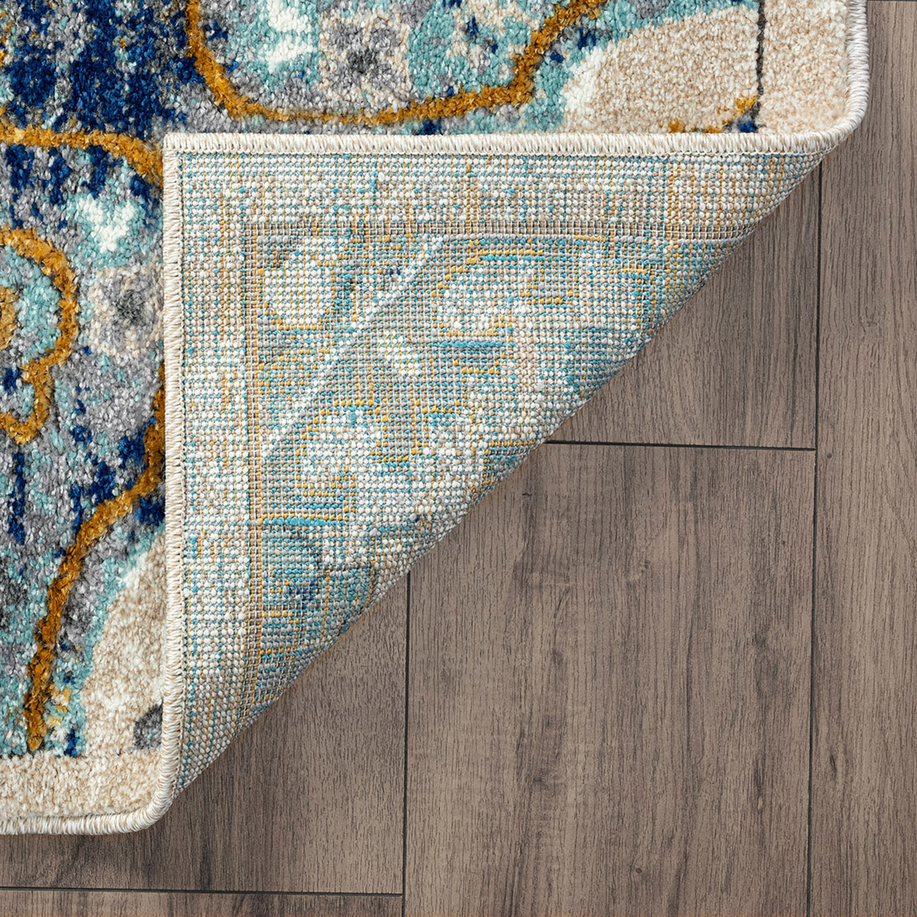Transitional 5x8 Area Rug (5'3'' x 7'3'') Medallion Multi-Color Living Room Easy to Clean
