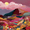 Colorful Mountain Floral Landscape, variant on UXIEQU Leopard Print Artwork Canvas Wall Art 15.75x11.81 Inches