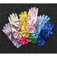 thumbnail image 4 of Namzi Guantes de satén, guantes cortos, guantes de princesa, para bodas, ópera, banquetes y fiestas de disfraces - Blanco, 4 of 4