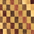 thumbnail image 1 of Ahgly Company Indoor Square Checkered Brown Modern Area Rugs, 3' Square, 1 of 4