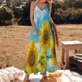 thumbnail image 2 of Sunflower Fine Art Sleeveless Dress Summer Dress Woman 2025, 2 of 7