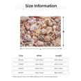 thumbnail image 5 of Fuzoiu Colorful Seashells Print Flannel Blanket,Throw Blanket,Flannel Home Decor,Fleece Bed Blankets,Cozy Soft Blanket for Bed, Sofa, Camping, and Travel-40"x30", 5 of 6