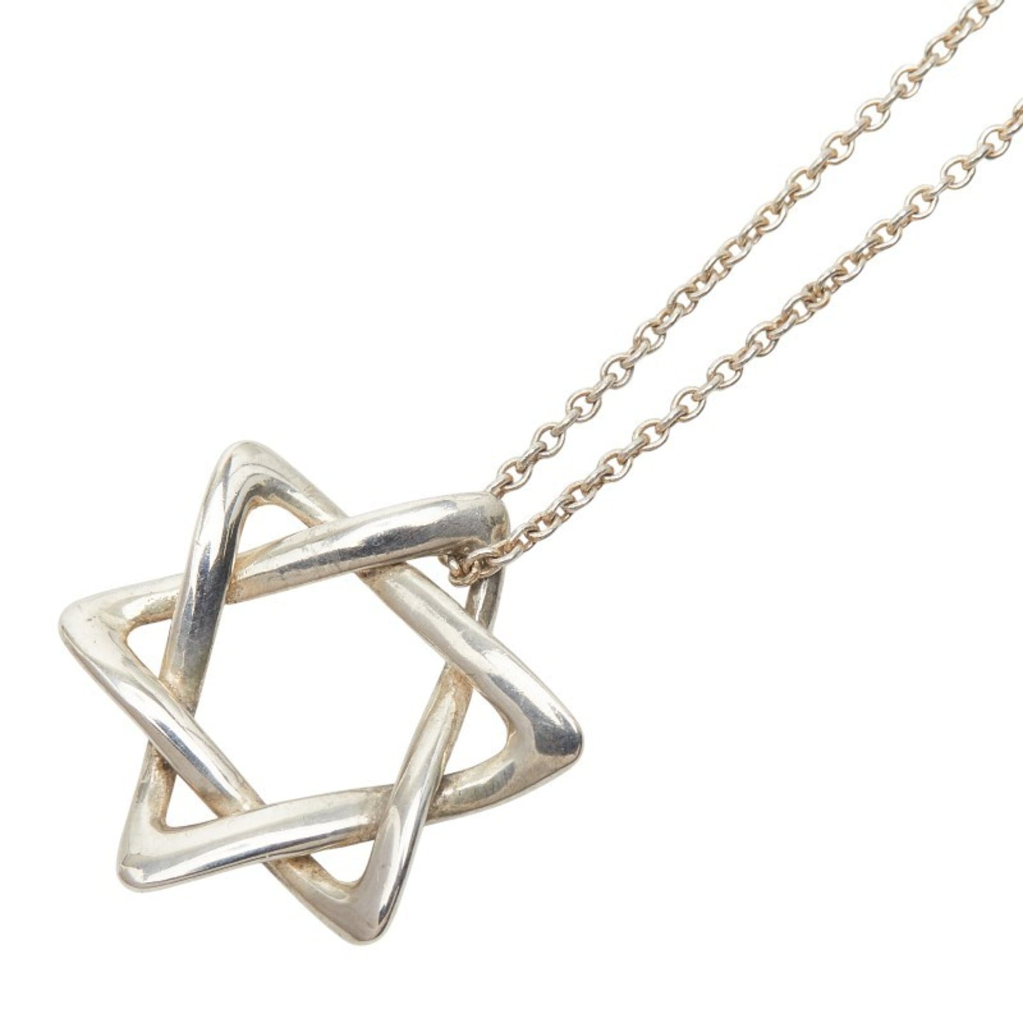 Pre-Owned Tiffany Star of David necklace in 925 silver for women. TIFFANY & Co. (Good)