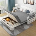 thumbnail image 2 of Sofá cama plegable moderno con tapicería de tela, muebles de apartamento, marco de Metal extensible para sala de estar, comedor, uso en Hotel, 2 of 4
