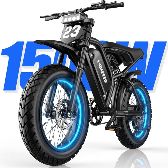 HeloKeep Electric Bike for Adults, 1500W Peak, 20"x4" Fat Tire Off-Road Electric Mountain Bike, 48V 17.5Ah Removable Battery UL 2849 Certified, Full Suspension, 30 MPH