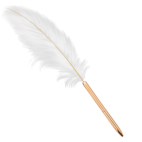 XISAOK Exquisite Feather Ink Pen Metal Ballpoint Pen Refillable Ballpoint Pen Plating Signature Pen Gift for Women Men Teacher