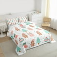 thumbnail image 3 of Castle Fairy Children 3-Piece Full Bedding Set - Gingerbread Man Polka Dots Festival Xmas, 3 of 8