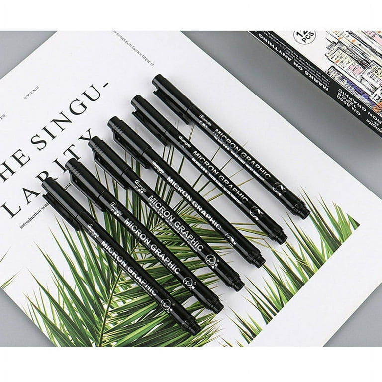 9Pcs Fine Point Comic Drawing Pen Anime Fine Line Waterproof Art Pens  Marker New