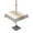 Beige, variant on Outdoor Table Cloth with Umbrella Hole and Zipper, Beige White Ombre Waterproof Square Tablecloth 54"x54", Country Minimalist Abstract Gradient Washable Table Cover for Outside Party Patio Picnic