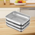 thumbnail image 1 of 3 piezas Contenedores de alimentos Bento Lorzonal de acero inoxidable, caja de almacenamiento de 2400 ml apilable para viajes refrigerador de cocina, 1 of 8