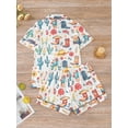 thumbnail image 4 of ATAIKU Womens Pajamas Sets Cowboy Boot Short Sleeve Button Down Sleepwear Top and Shorts 2 Piece Pjs Lounge Set S-XXL, 4 of 9