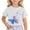 White, variant on Hiijoy Little Girls T-Shirt Butterfly Print Short Sleeve Crew Neck T Shirt, Sizes 3-13