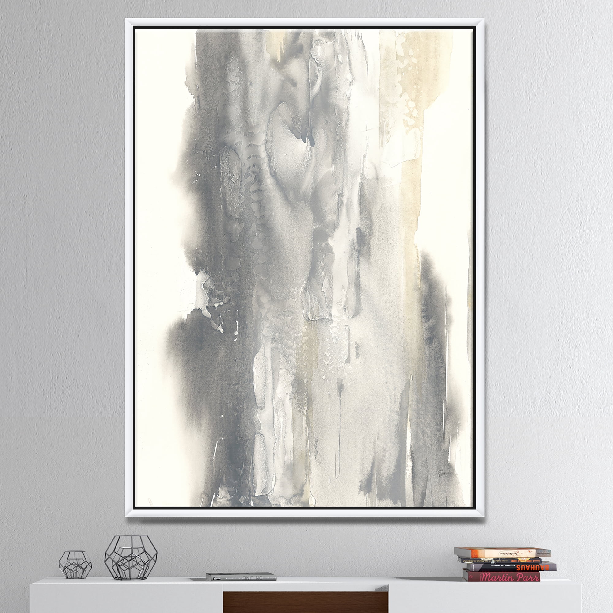 Designart ' Gold Glamour Direction II ' Modern & Contemporary Framed Canvas